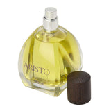 Fragrance bottle with wooden cap off