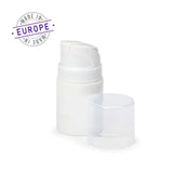 45ml white airless PP bottle with cap off