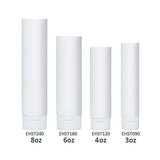 White cosmetic tubes in 4 sizes