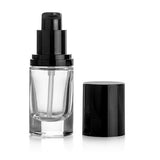 15ml clear glass bottle with pump