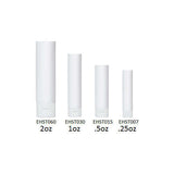 4 sizes of white cosmetic tubes