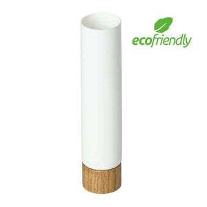 1oz white tube with wood cap made of PE