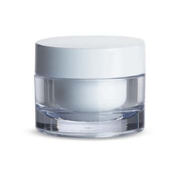 15ml clear SAN jar for cosmetics with lid on