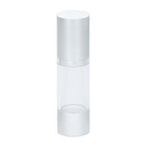 30ml clear SAN airless bottle with the lid on