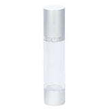 50ml clear SAN airless bottles with the lid on