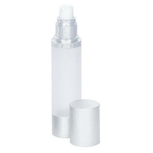 50ml frosted SAN airless bottle with the lid off