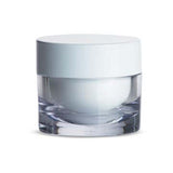 50ml clear SAN cosmetic jar with the lid on