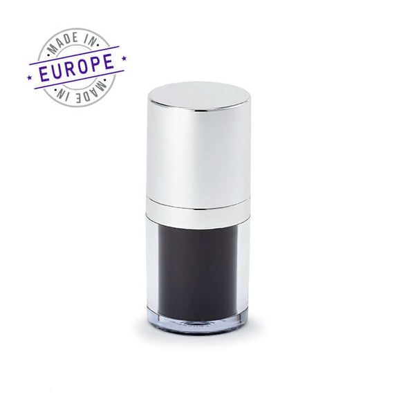 15ml black and silver Regula airless bottle