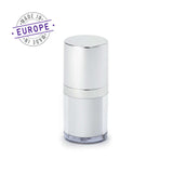 15ml white and silver regula airless bottle