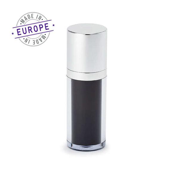 30ml black and silver regula airless bottle