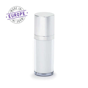 30ml white and silver regula airless bottle
