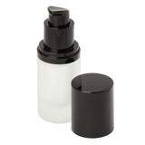 15ml frosted glass bottle with pump, lid off